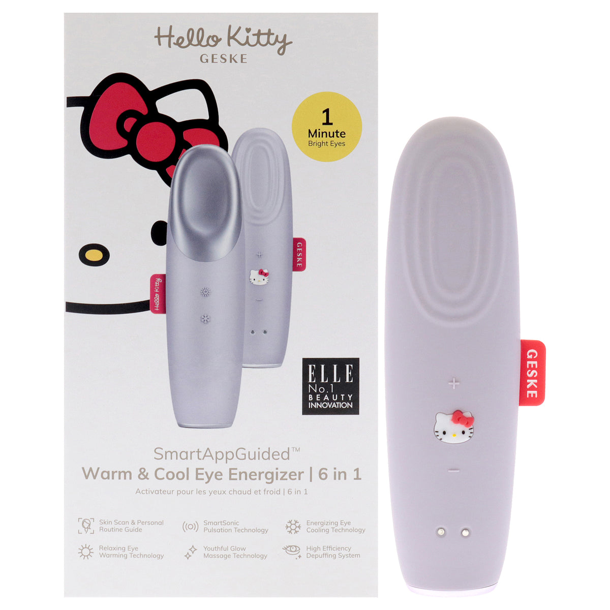 Hello Kitty Warm and Cool Eye Energizer 6 in 1  Purple by Geske for Women  1 Pc Tool