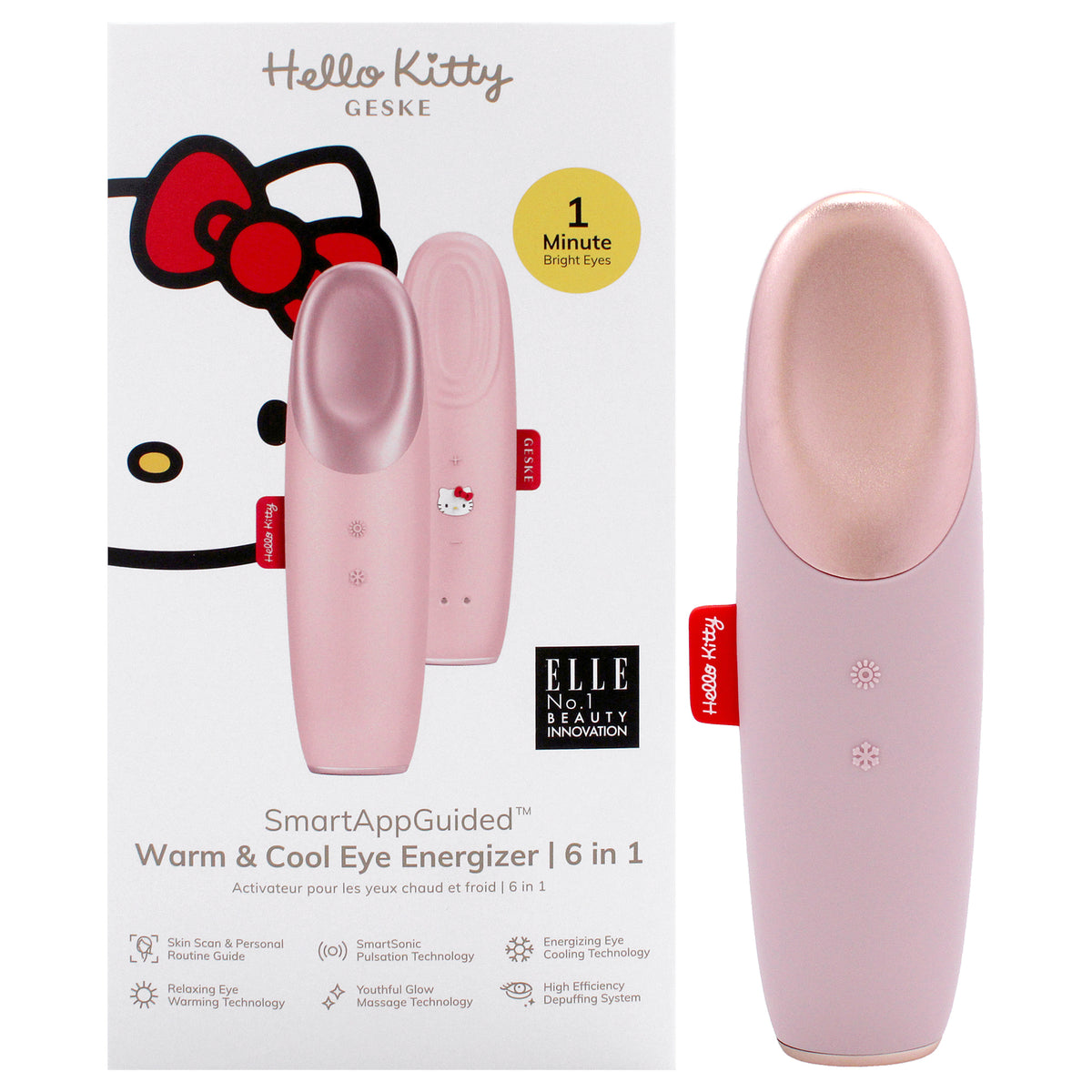 Hello Kitty Warm and Cool Eye Energizer 6 in 1  Pink by Geske for Women  1 Pc Tool