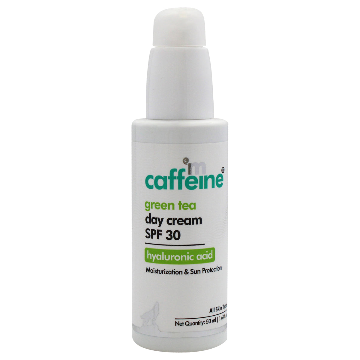 Green Tea Day Cream Hyaluronic Acid SPF 30 by mCaffeine for Unisex  169 oz Cream