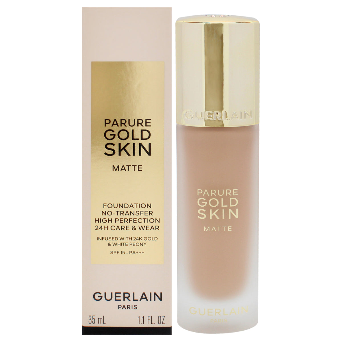 Parure Gold Skin Matte 24H Wear NoTransfer Foundation SPF 15  3N Neutral by Guerlain for Women  11 oz Foundation