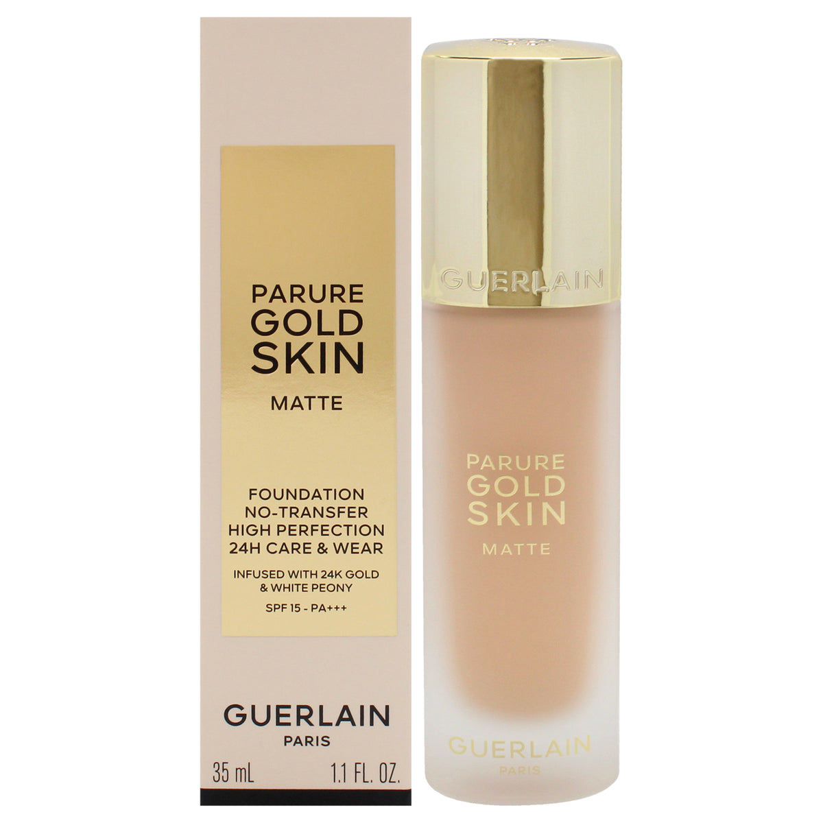 Parure Gold Skin Matte 24H Wear NoTransfer Foundation SPF 15  2W Warm by Guerlain for Women  11 oz Foundation