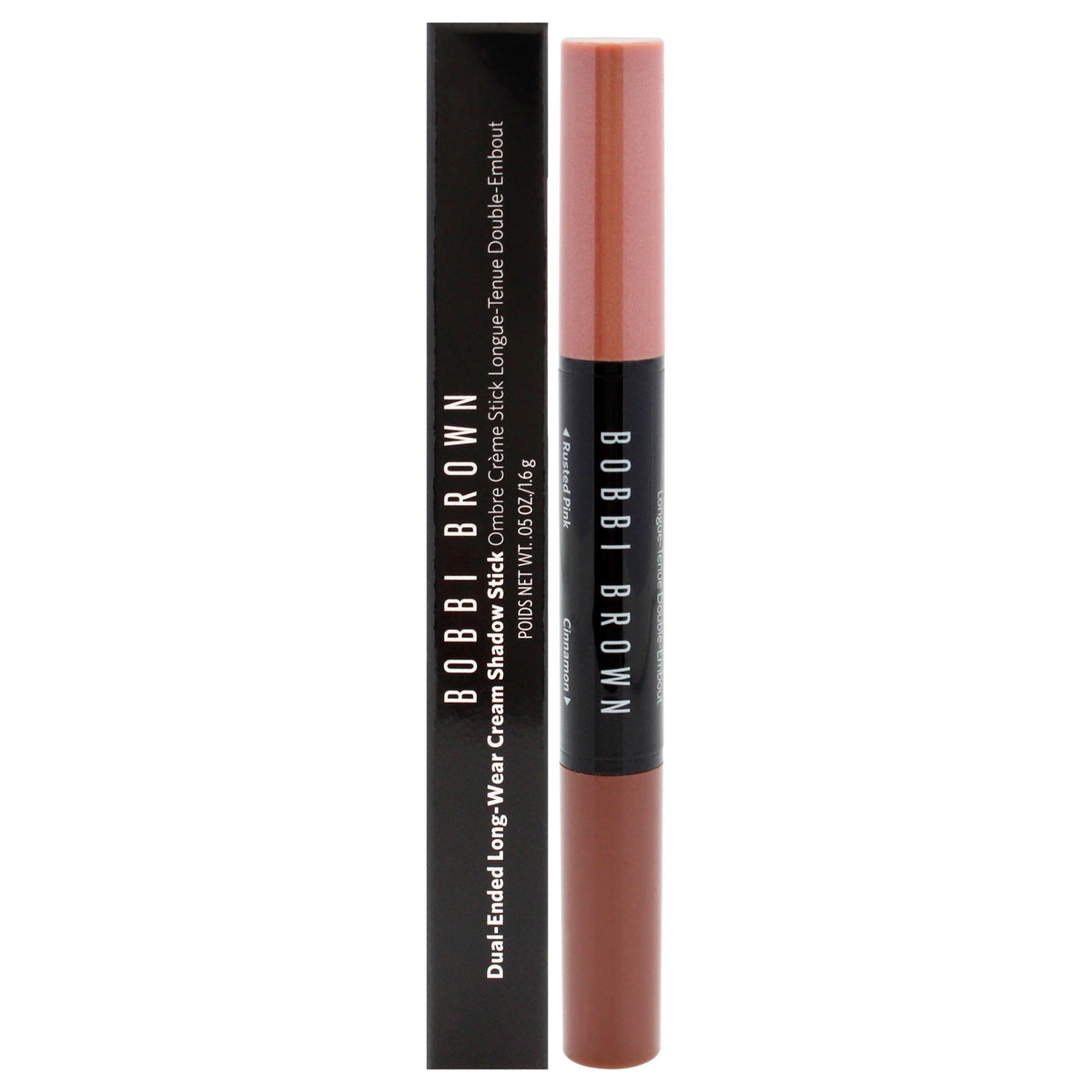 DualEnded LongWear Cream Shadow Stick  Rusted PinkCinnamon by Bobbi Brown for Women  005 oz Eye Shadow