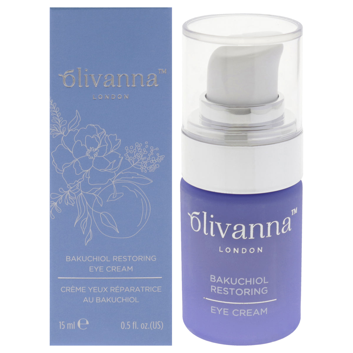 Bakuchiol Restoring Eye Cream by Olivanna for Women  05 oz Cream