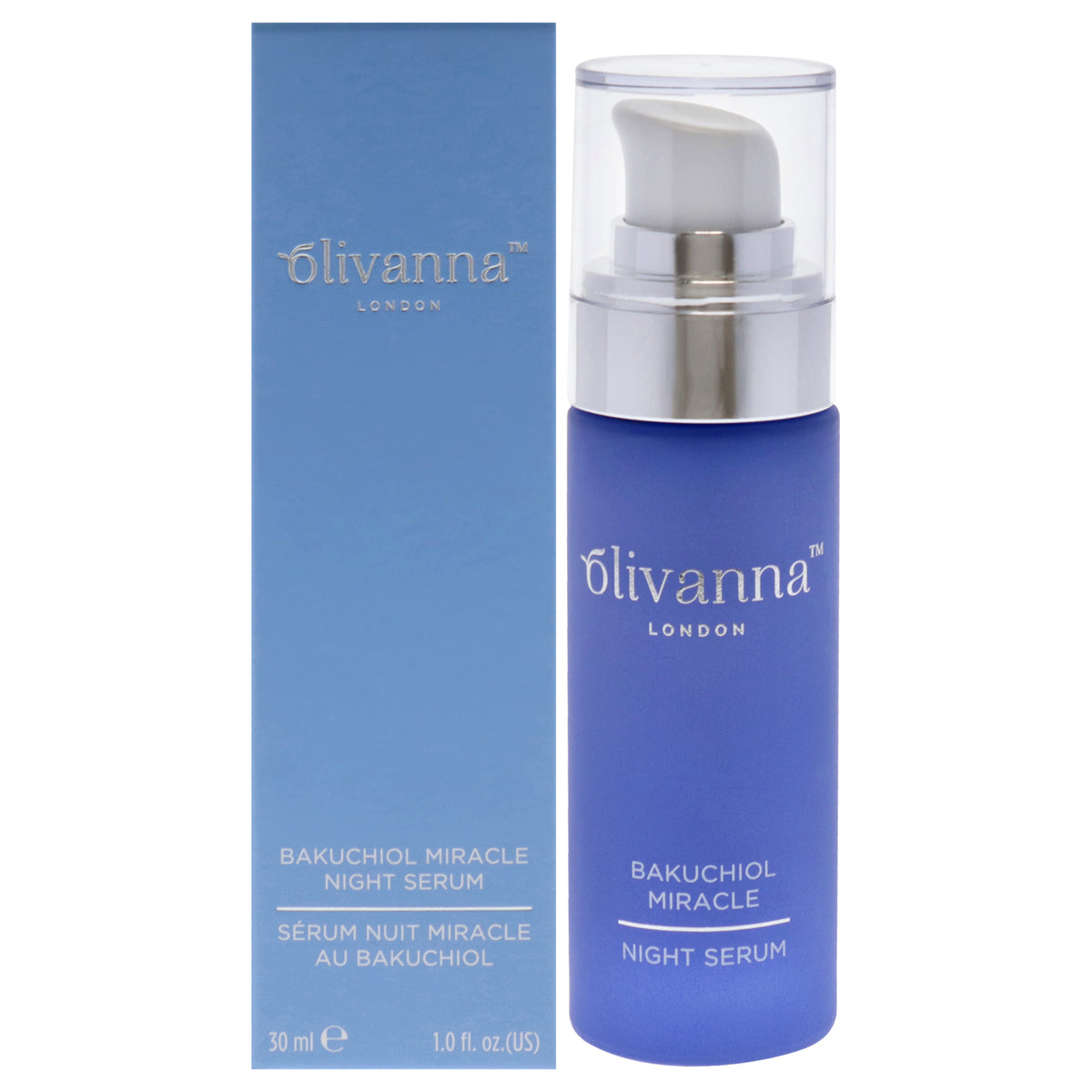 Bakuchiol Miracle Night Serum by Olivanna for Women  1 oz Serum