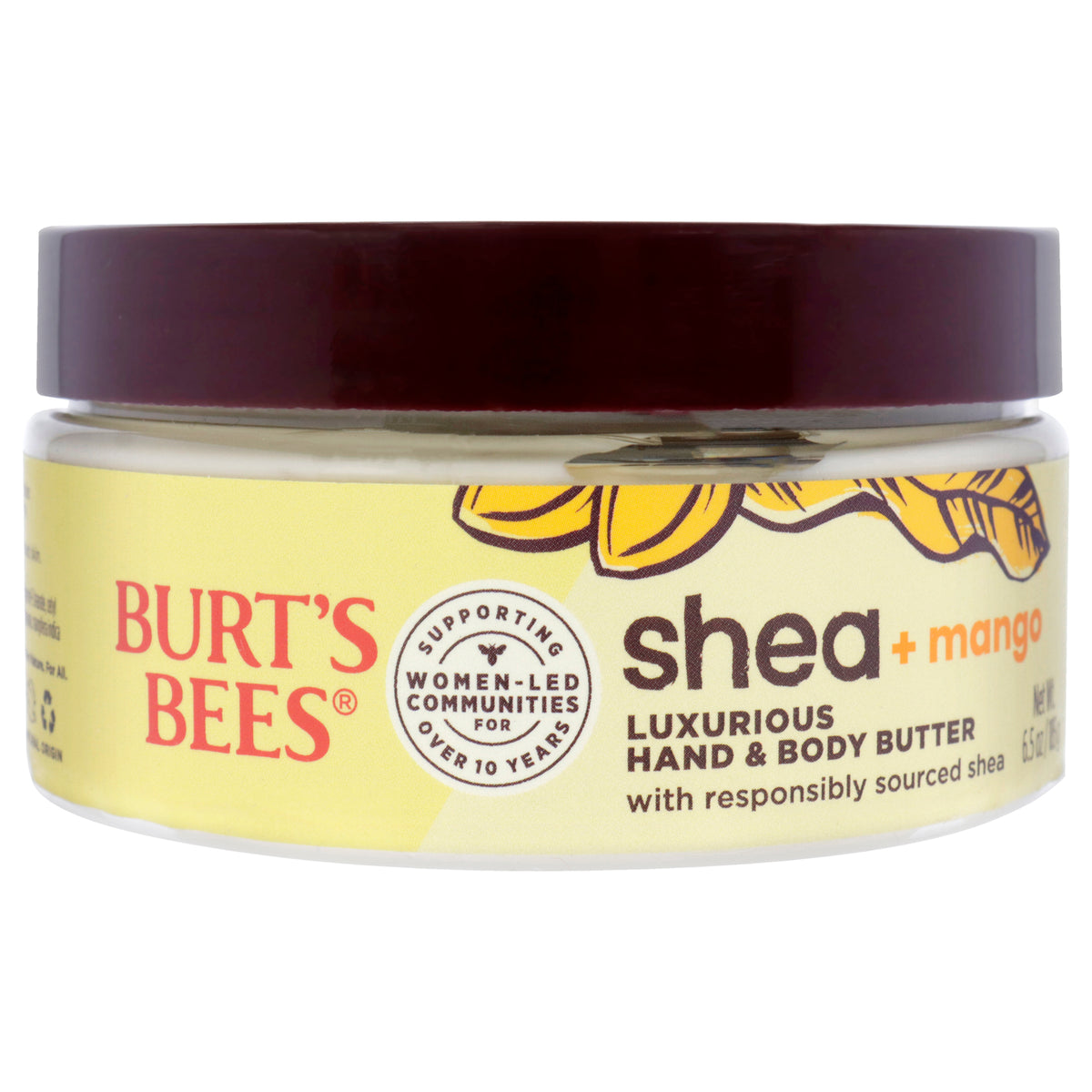 Shea Plus Mango Luxurious Hand and Body Butter by Burts Bees for Unisex  65 oz Body Butter