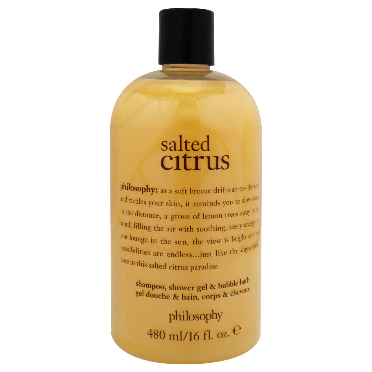 Salted Citrus by Philosophy for Unisex  16 oz Shampoo  Shower Gel and Bubble Bath