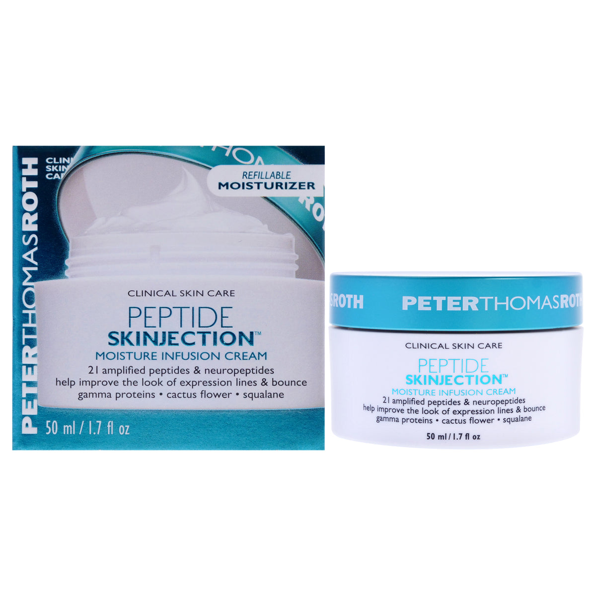 Peptide Skinjection Moisture Infusion Cream by Peter Thomas Roth for Unisex  17 oz Cream Refillable