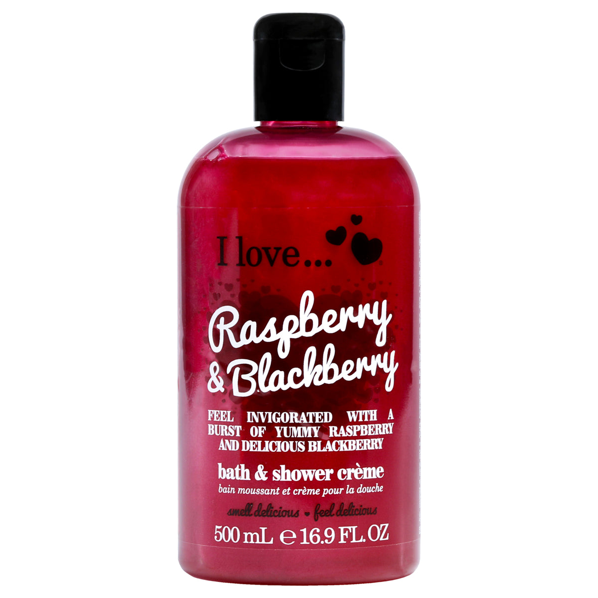 Bath and Shower Creme  Raspberry and Blackberry by I Love Cosmetics for Women  169 oz Shower Cream