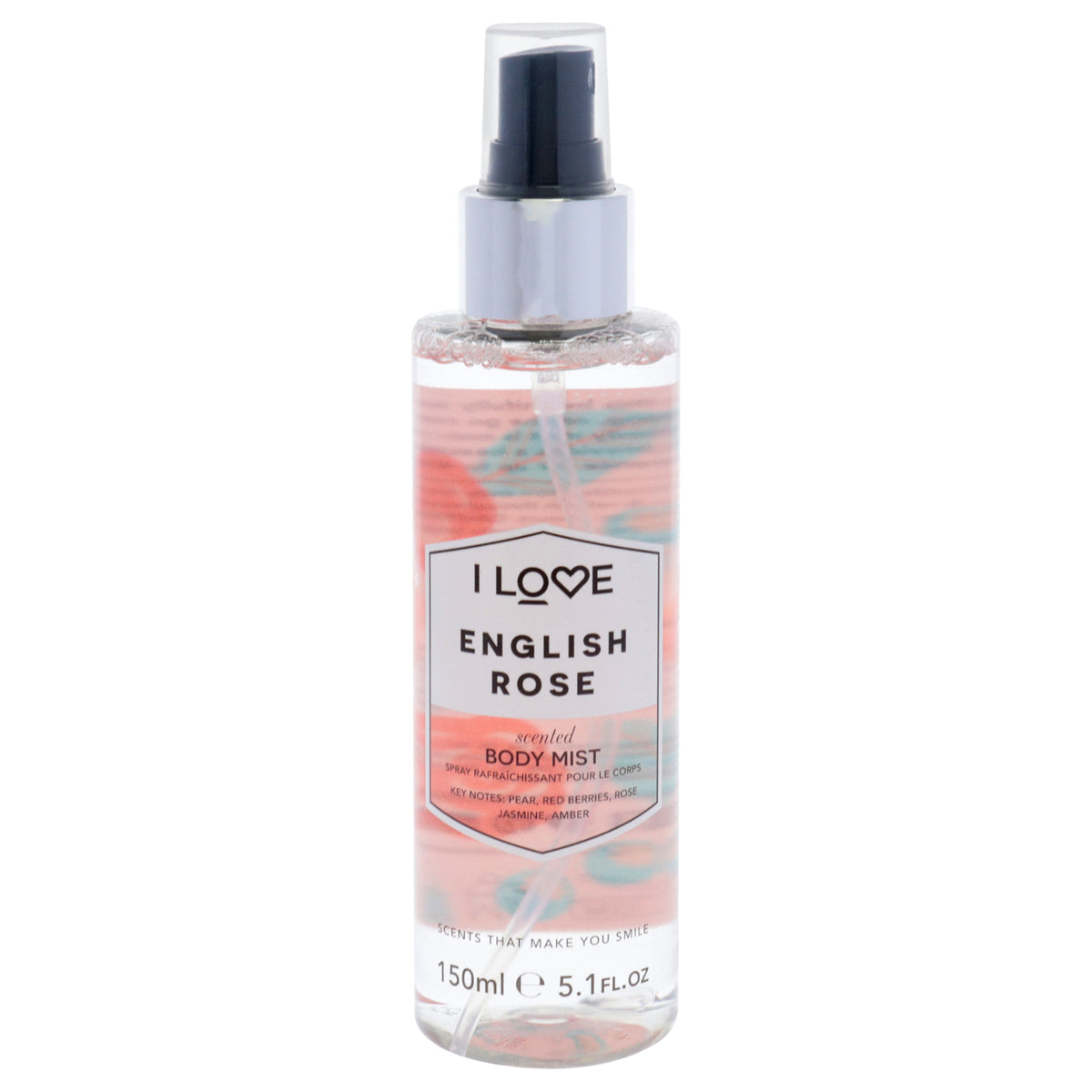 Scented Body Mist  English Rose by I Love Cosmetics for Women  51 oz Body Mist