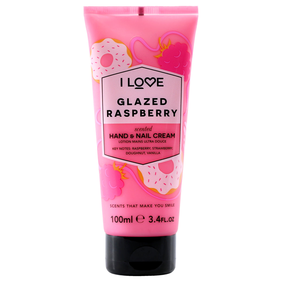 Scented Hand and Nail Cream  Glazed Raspberry by I Love Cosmetics for Women  34 oz Cream