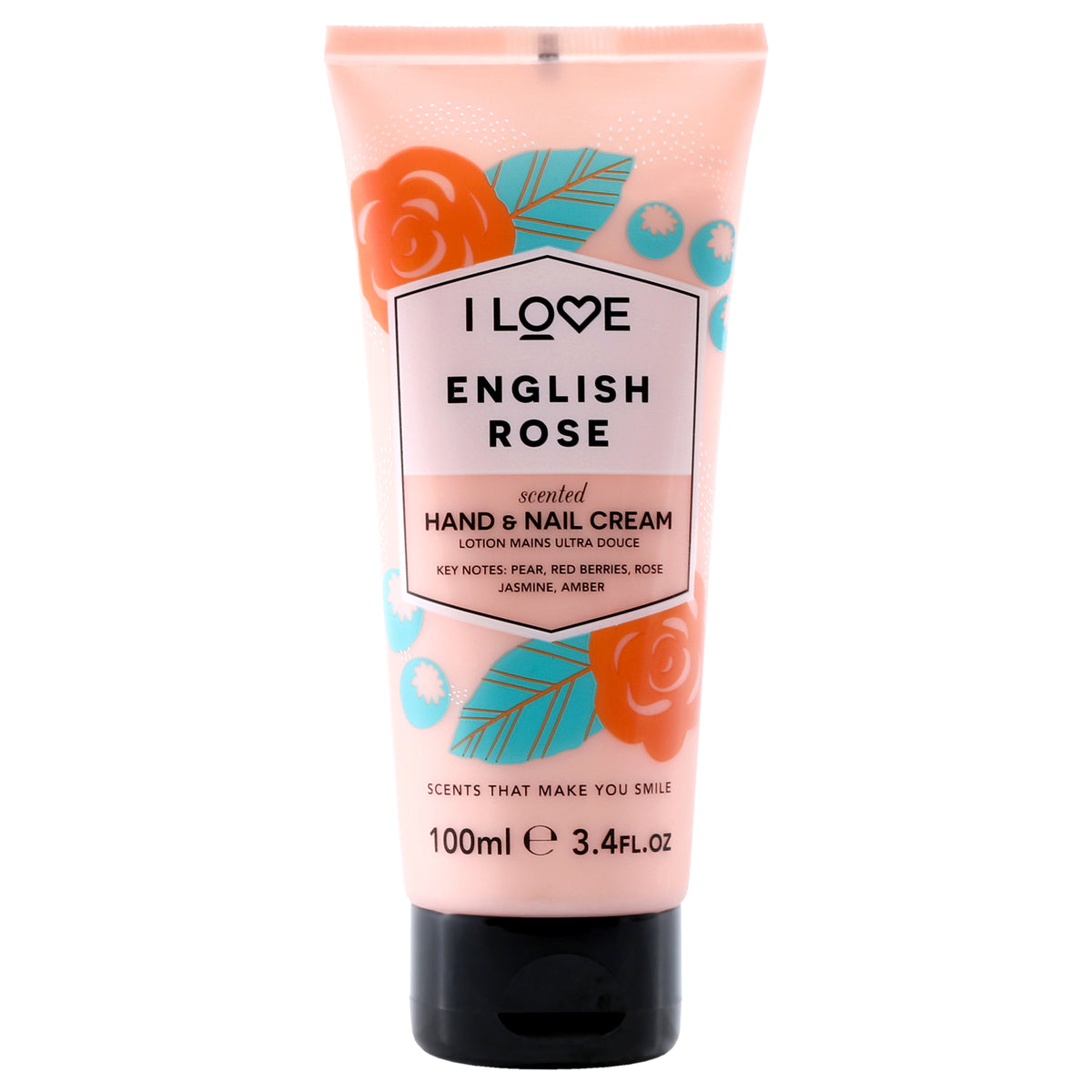 Scented Hand and Nail Cream  English Rose by I Love Cosmetics for Women  34 oz Cream