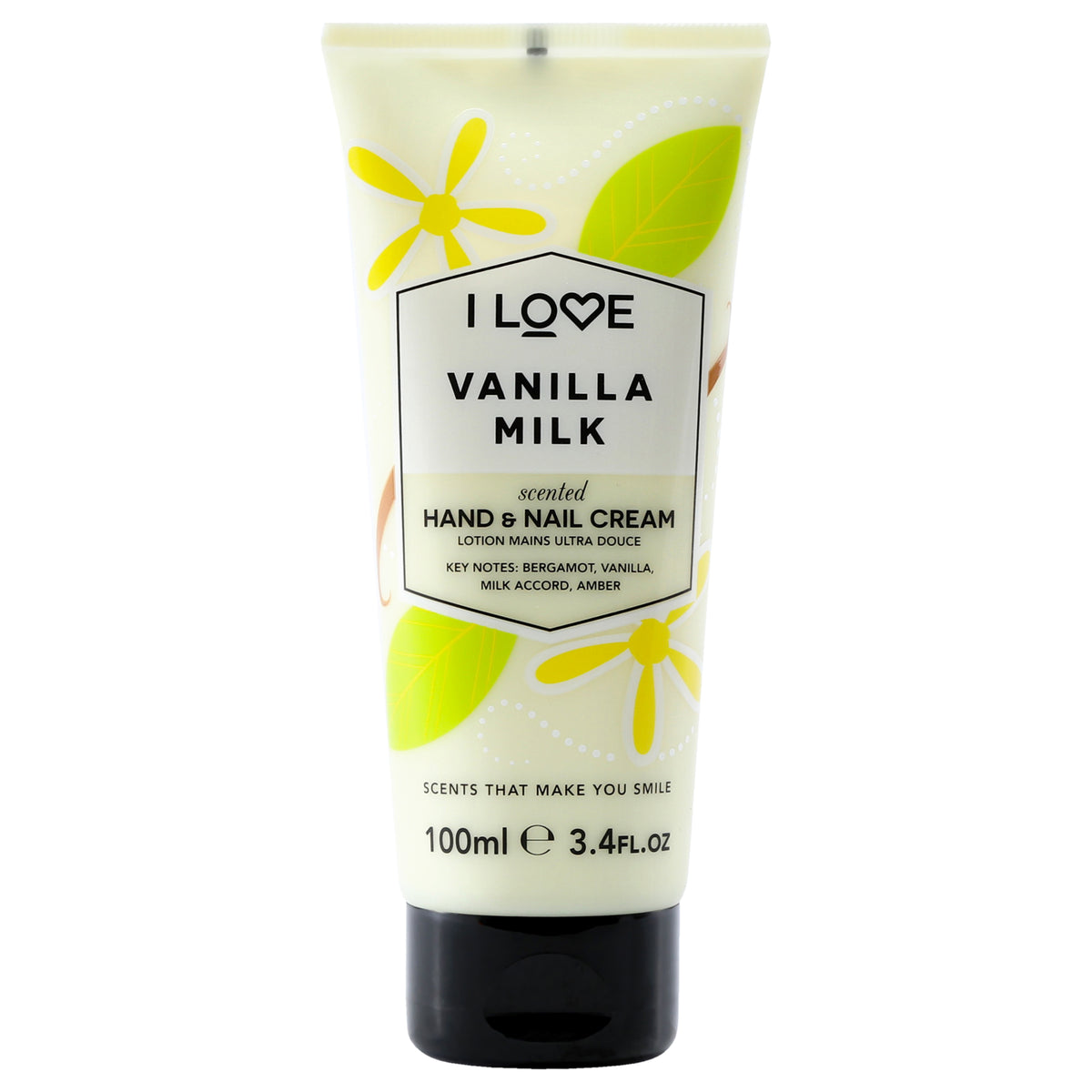 Scented Hand and Nail Cream  Vanilla Milk by I Love Cosmetics for Women  34 oz Cream