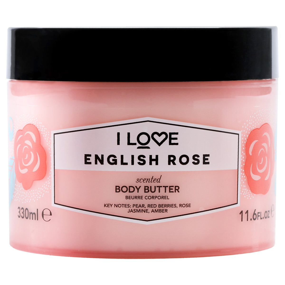 Scented Body Butter  English Rose by I Love Cosmetics for Women  116 oz Body Butter