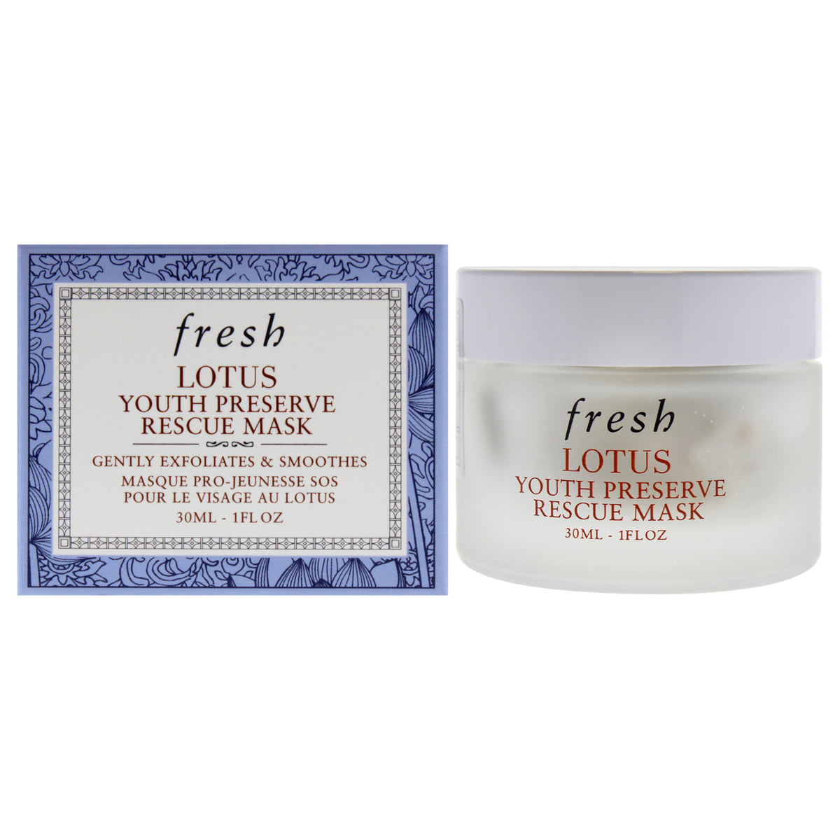 Lotus Youth Preserve Rescue Mask by Fresh for Women  1 oz Mask