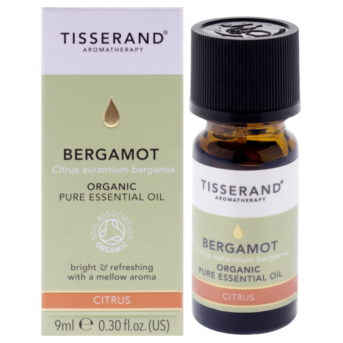 Organic Pure Essential Oil  Bergamot by Tisserand for Unisex  030 oz Oil