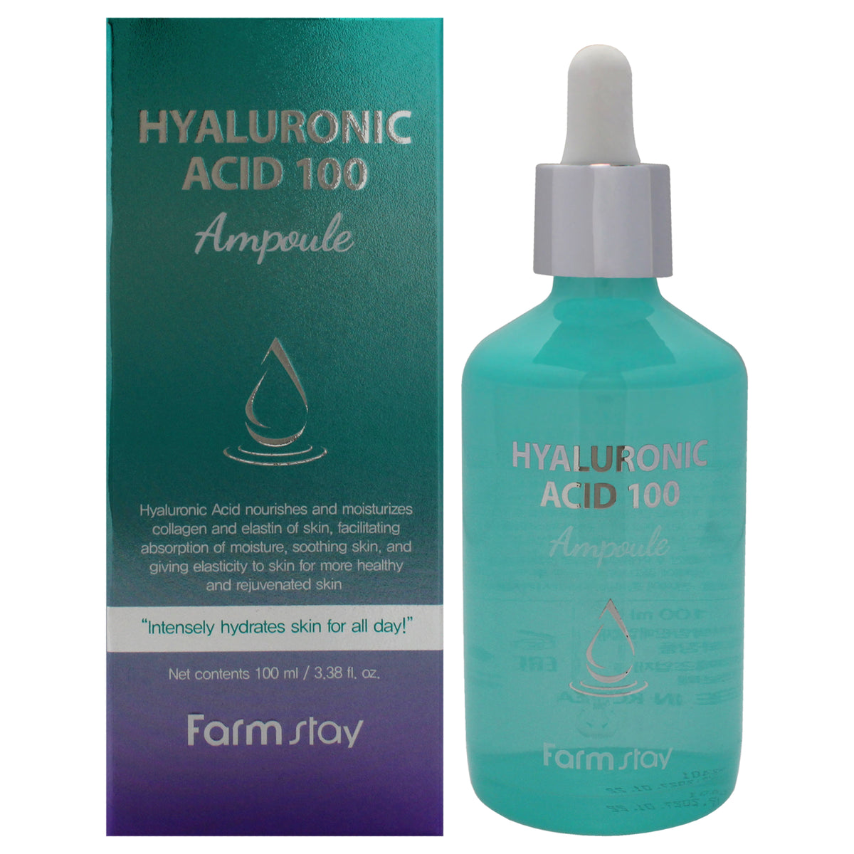 Hyaluronic Acid 100 Ampoule by FarmStay for Women  338 oz Treatment