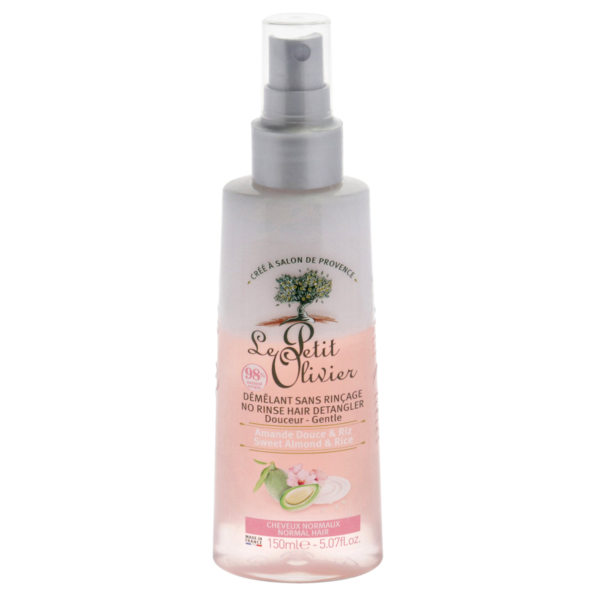 Gentle No Rinse Detangler  Sweet Almond and Rice by Le Petit Olivier for Women  507 oz Detangler