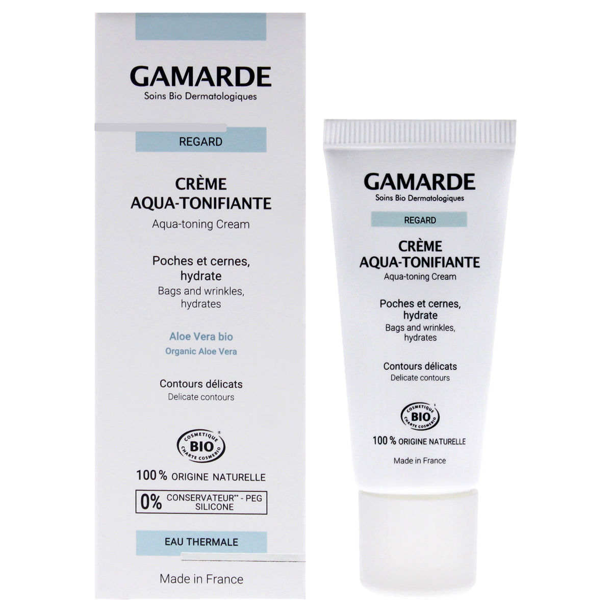 AquaToning Cream Bag and Wrinkles Hydrates by Gamarde for Women  067 oz Cream