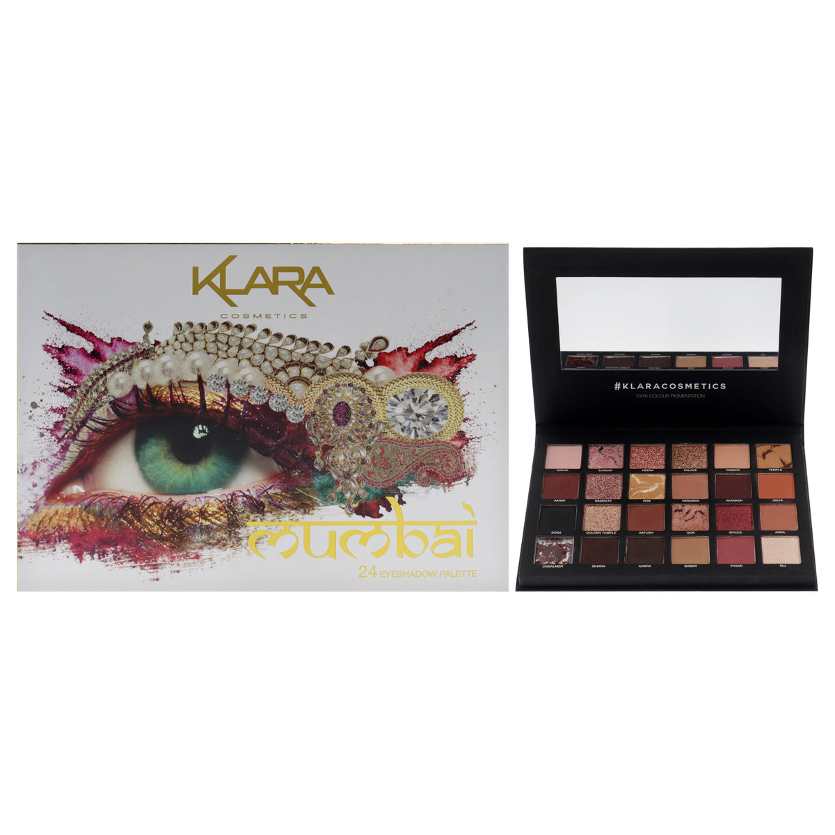 24 Eyeshadow Palette  Mumbai by Klara for Women  168 oz Eye Shadow