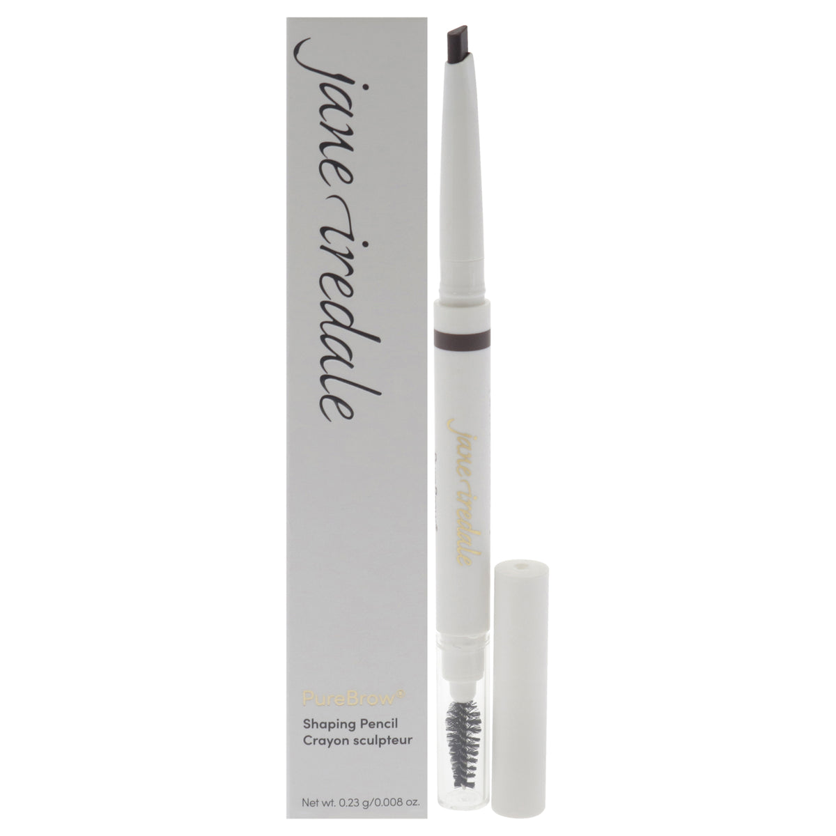 PureBrow Shaping Pencil  Dark Brown by Jane Iredale for Women  0008 oz Eyebrow