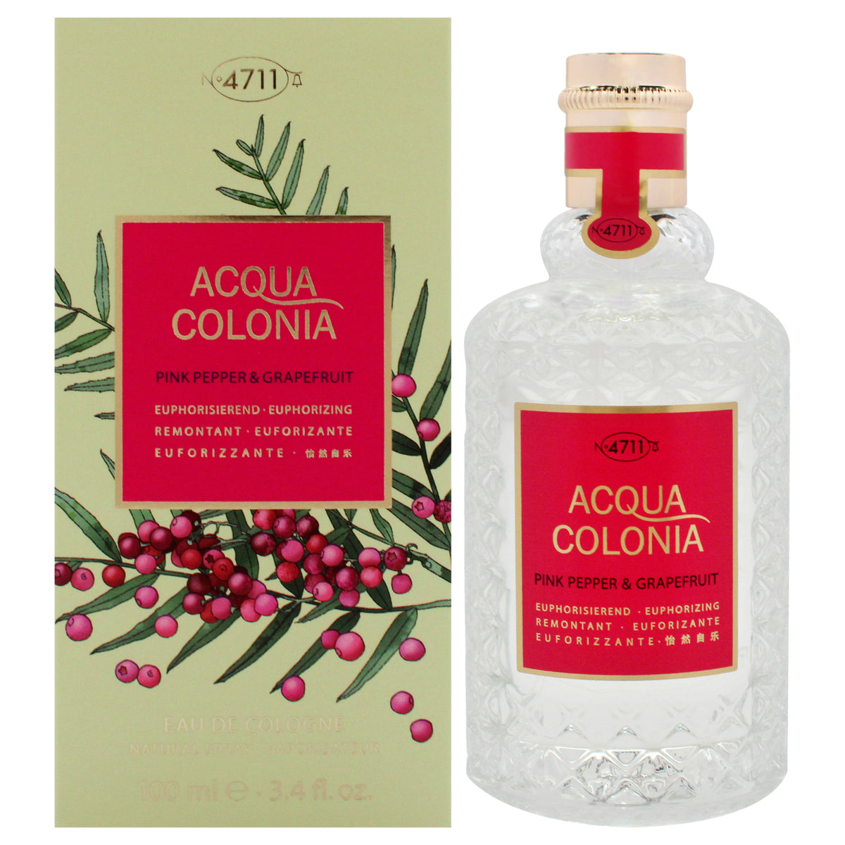 4711 Acqua Colonia  Pink Pepper and Grapefruit by Muelhens for Unisex  34 oz EDC Spray