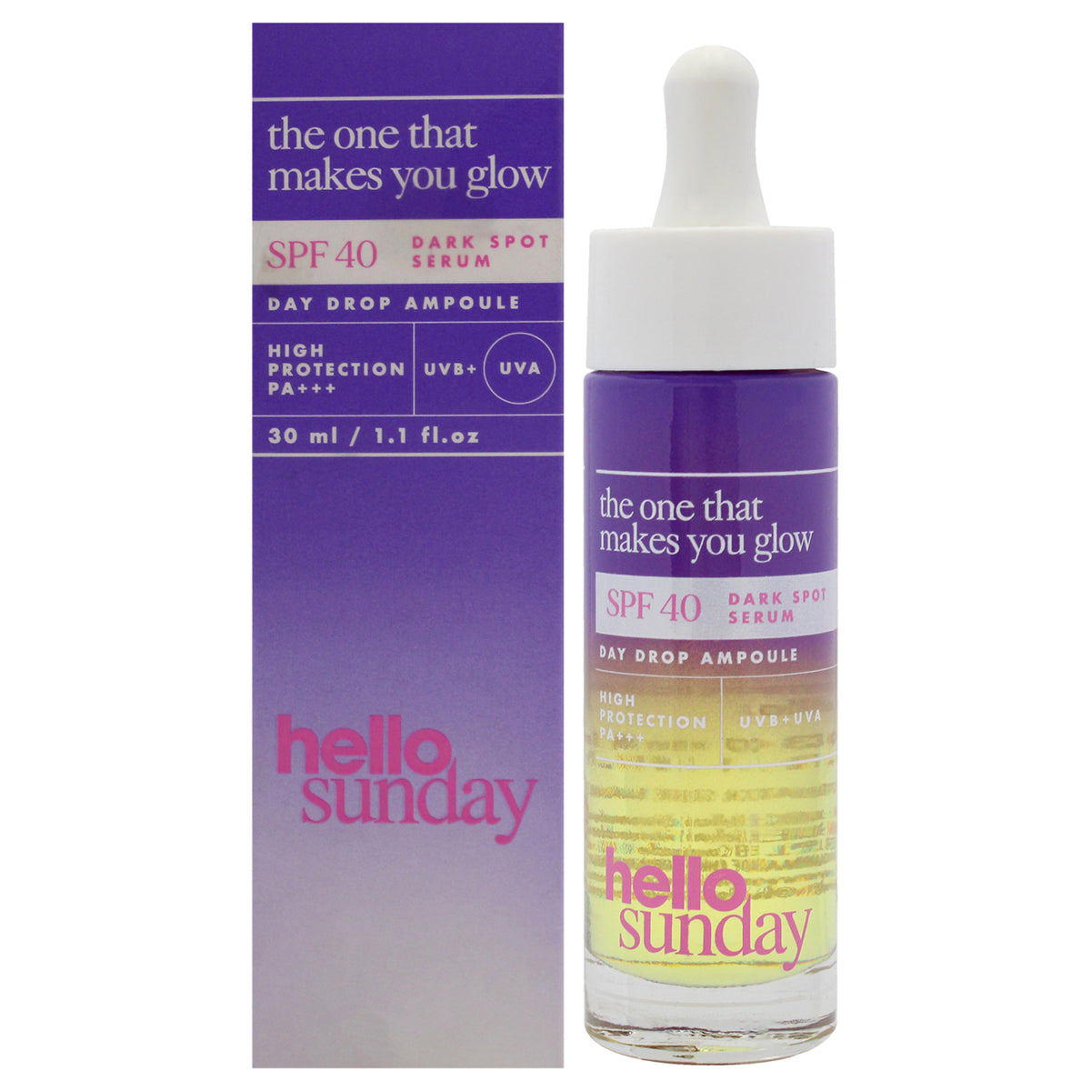 The One That Makes You Glow Dark Spot Serum SPF 40 by Hello Sunday for Unisex  11 oz Serum