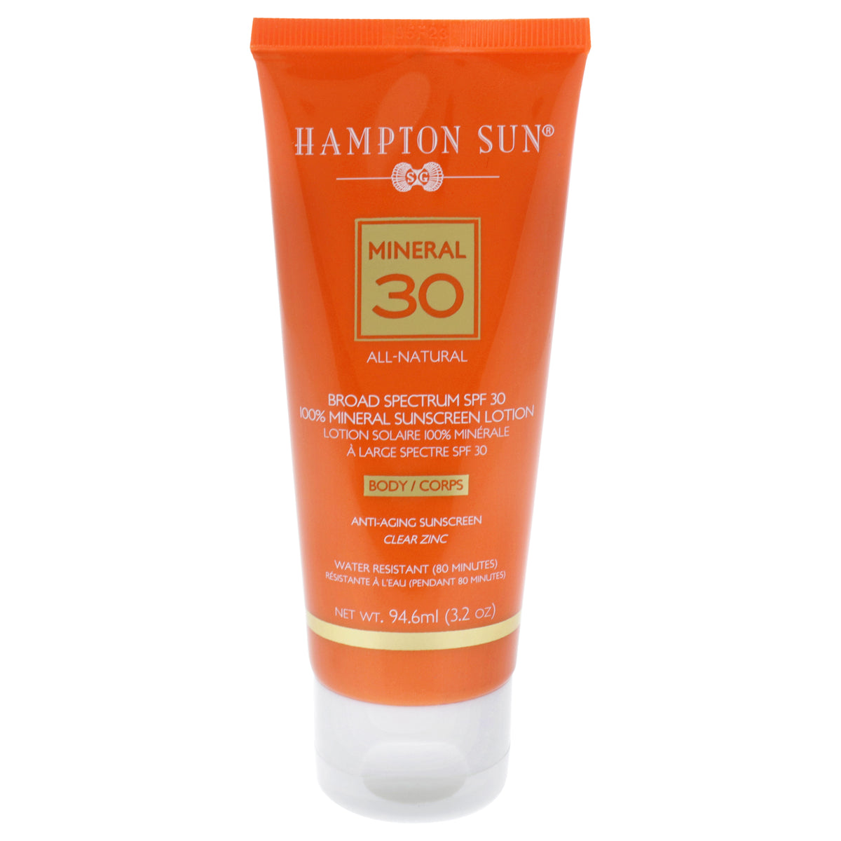 Mineral Sunscreen AntiAging Lotion SPF 30 by Hampton Sun for Unisex  32 oz Sunscreen