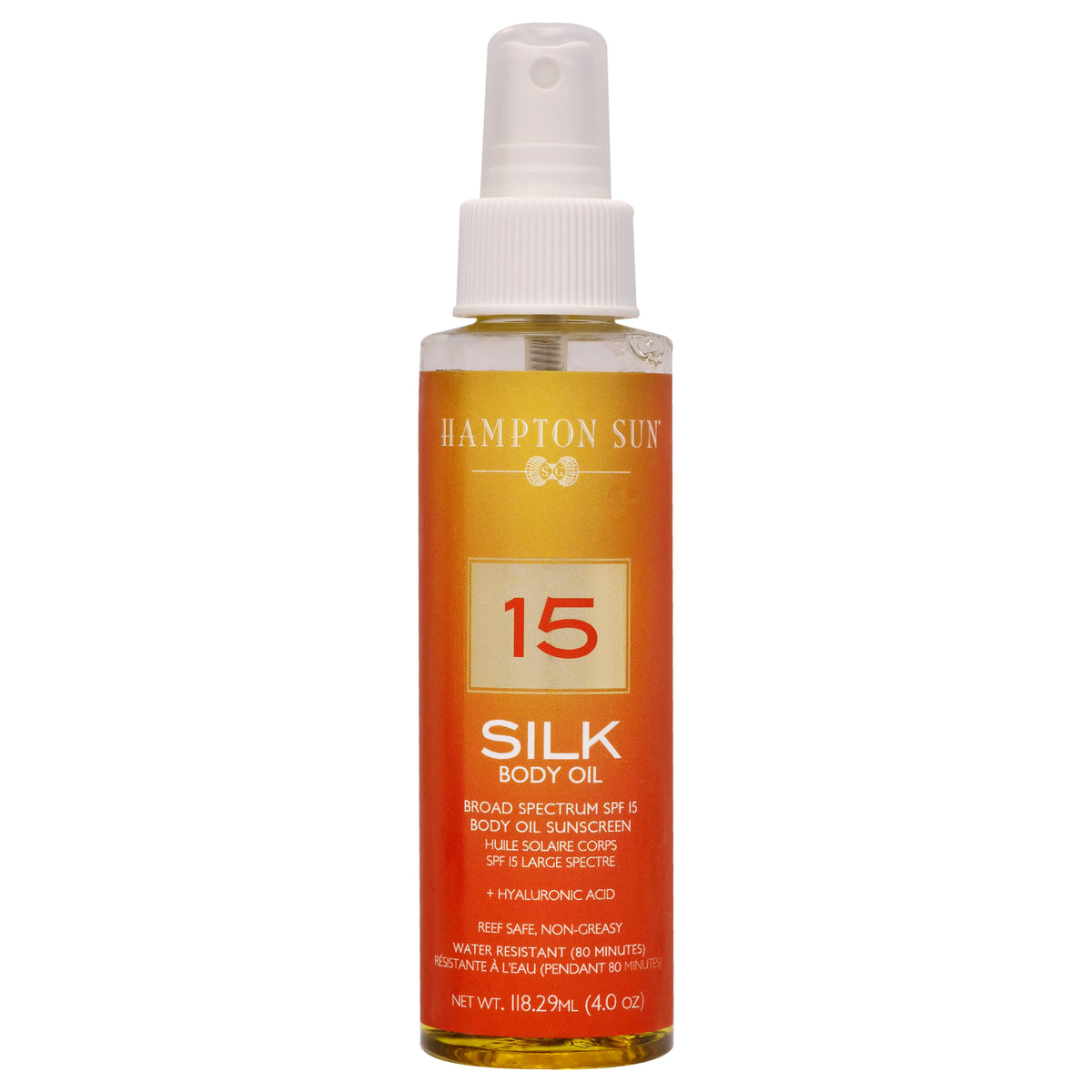 Silk Body Oil SPF 15 by Hampton Sun for Unisex  4 oz Oil