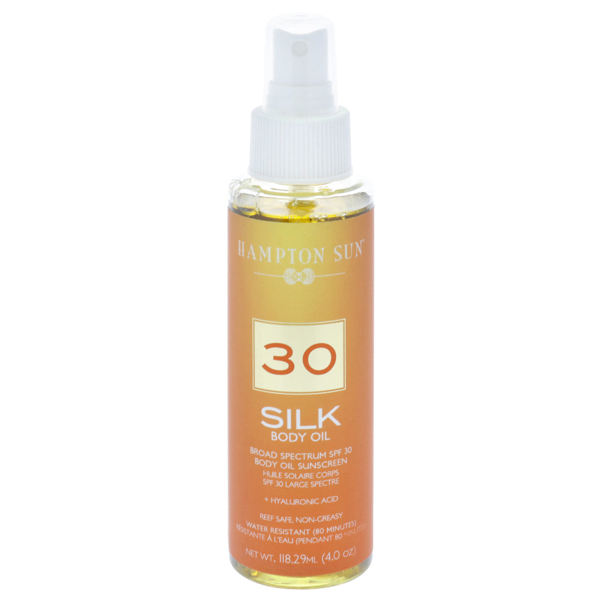 Silk Body Oil SPF 30 by Hampton Sun for Unisex  4 oz Oil