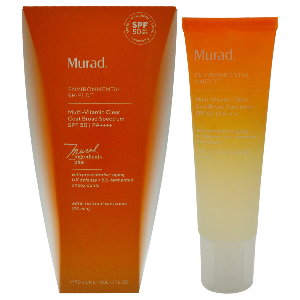 MultiVitamin Clear Coat SPF 50 Sunscreen by Murad for Unisex  17 oz Sunscreen