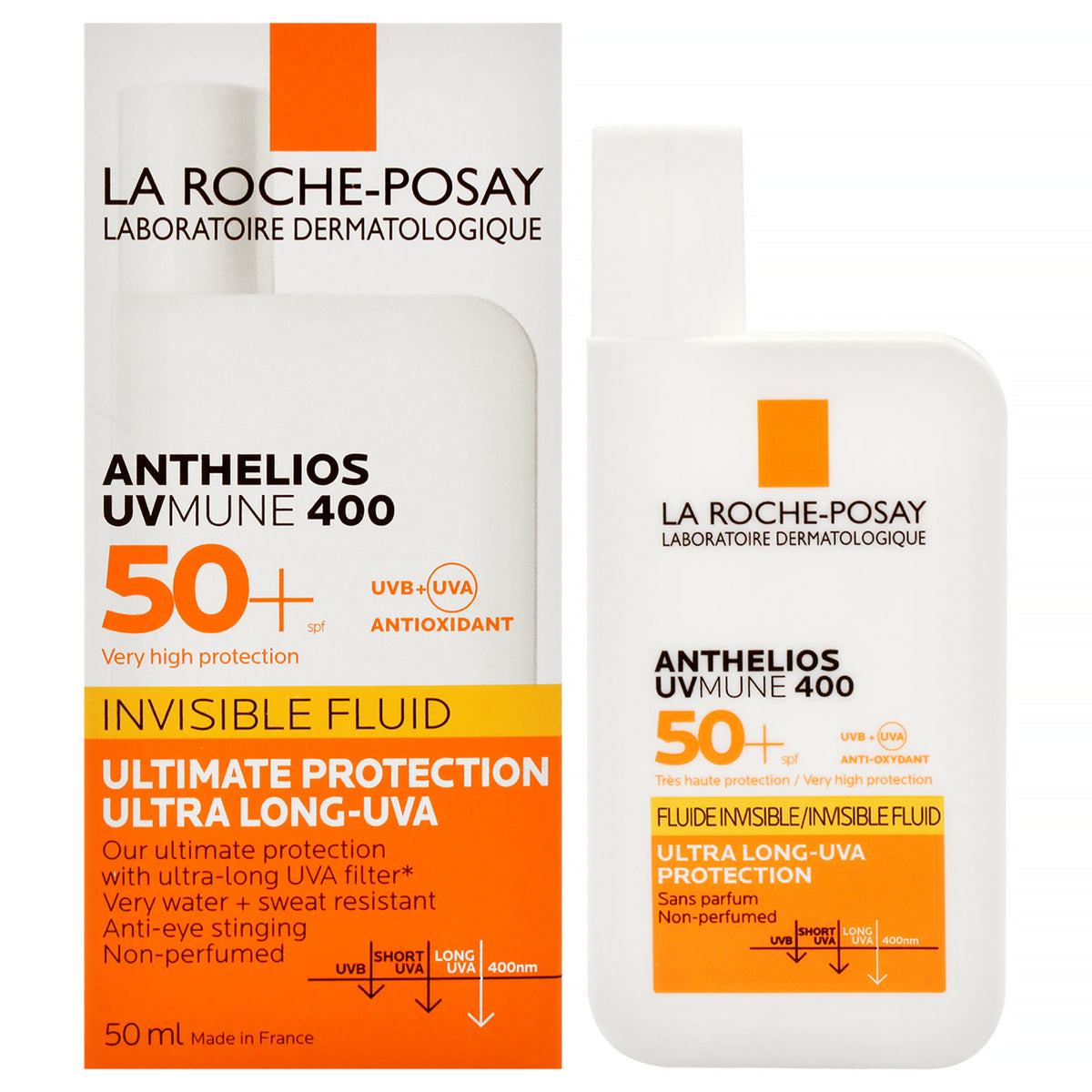 Anthelios UVmune 400 Invisible Fluid SPF 50 Plus by La RochePosay for Women  17 oz Sunscreen