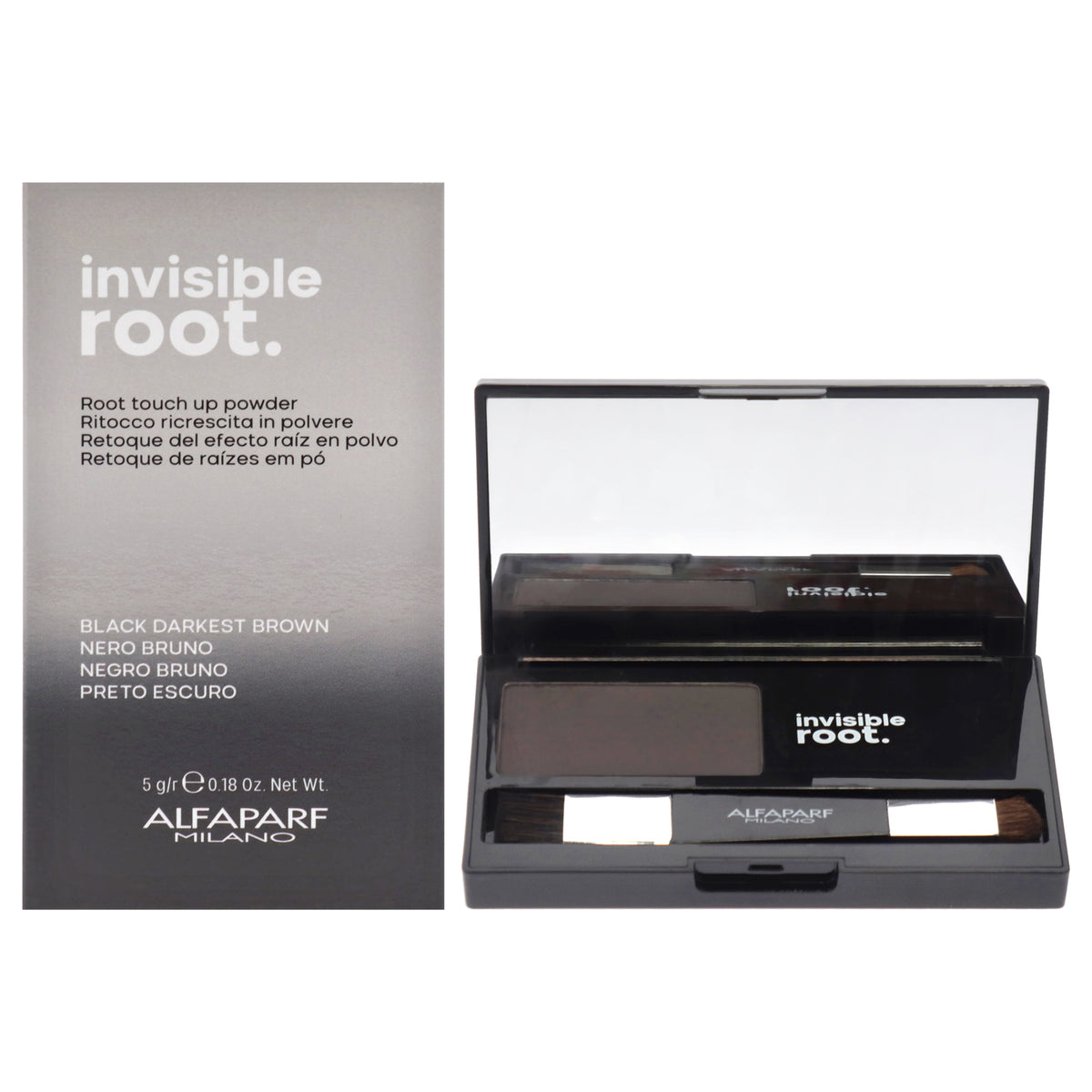 Invisible Root  Black Darkest Brown by Alfaparf Milano for Unisex  018 oz Powder