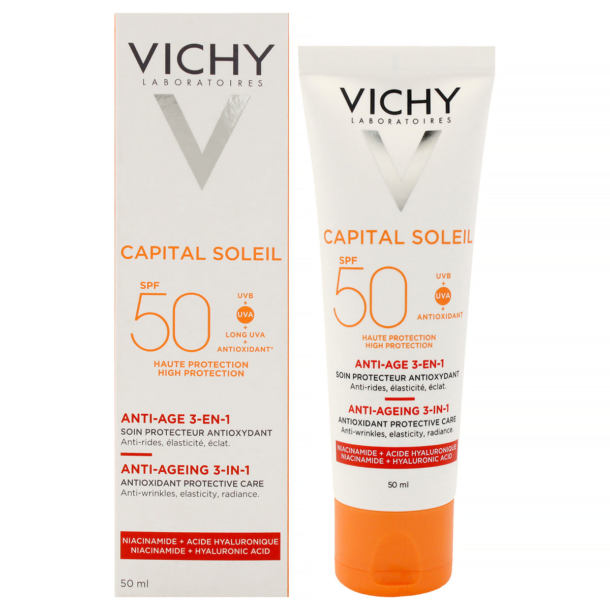 Capital Soleil 3In1 AntiAging SPF 50 by Vichy Laboratories for Women  17 oz Sunscreen