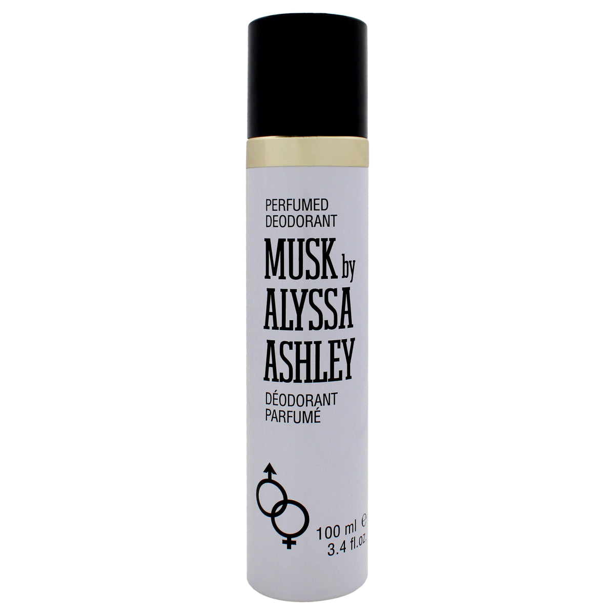 Musk Parfumed Deodorant by Alyssa Ashley for Unisex  34 oz Deodorant Spray