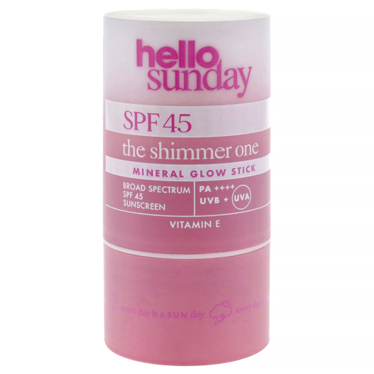 The Shimmer One Mineral Glow Stick SPF 45 PA Plus by Hello Sunday for Women  07 oz Sunscreen