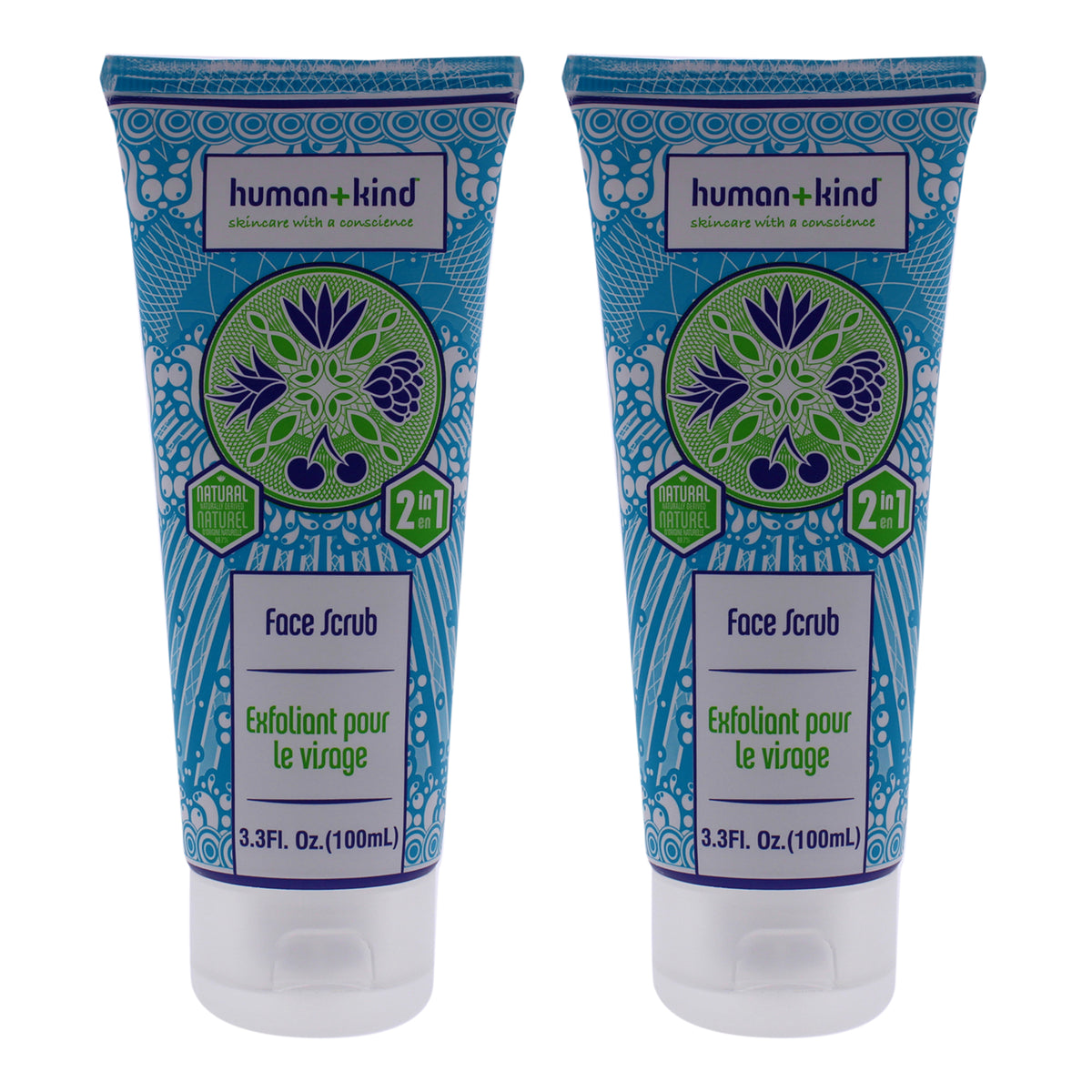 Face Scrub  Pack of 2 by HumanKind for Unisex  33 oz Scrub