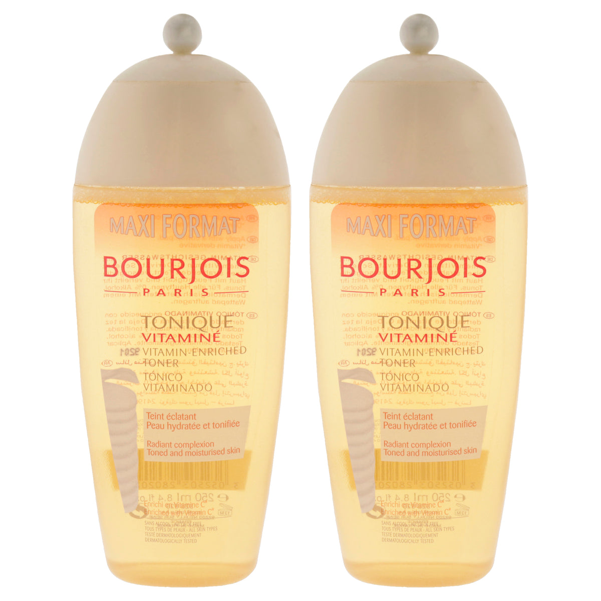 Maxi Format VitaminEnriched Toner by Bourjois for Women  84 oz Toner  Pack of 2