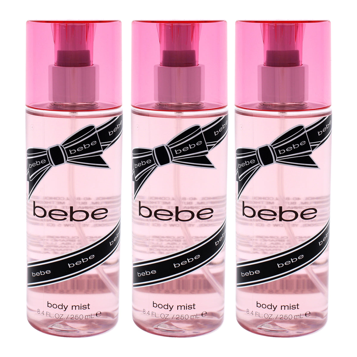 Bebe Silver by Bebe for Women  84 oz Body Mist  Pack of 3