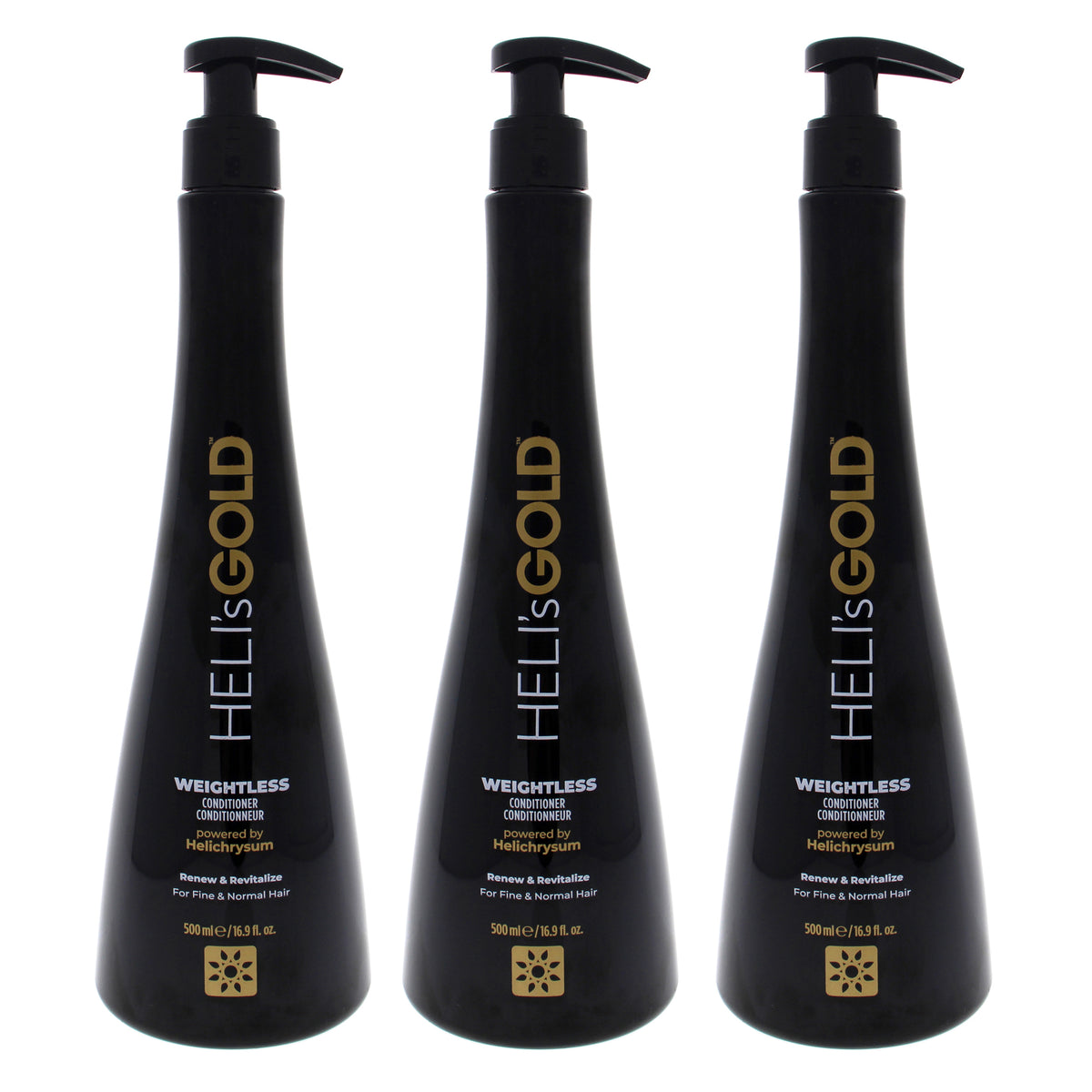 Weightless Conditioner by Helis Gold for Unisex  169 oz Conditioner  Pack of 3