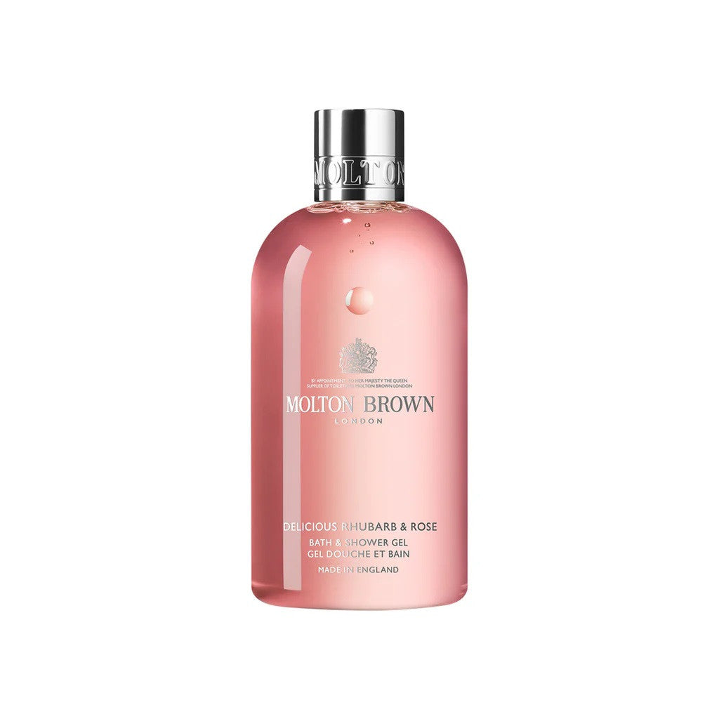 MOLTON BROWN DELICIOUS RHUBARB  ROSE 10 OZ BATH  SHOWER GEL