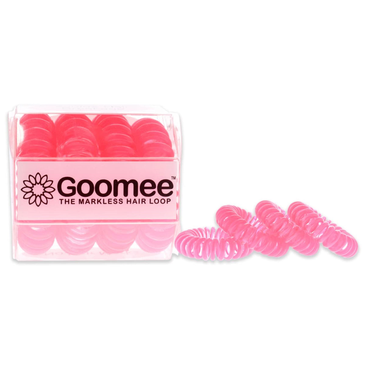 The Markless Hair Loop Set  Got Pink by Goomee for Women  4 Pc Hair Tie