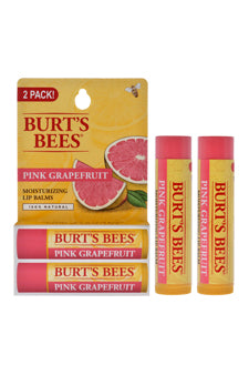 Pink Grapefruit Moisturizing Lip Balm Twin Pack by Burts Bees for Unisex  2 x 015 oz Lip Balm