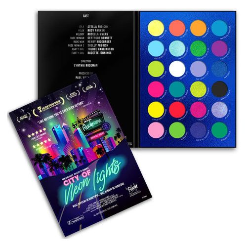 RUDE city of Neon Lights  24 Vibrant Pigment  Eyeshadow PaletteD0102H2B567