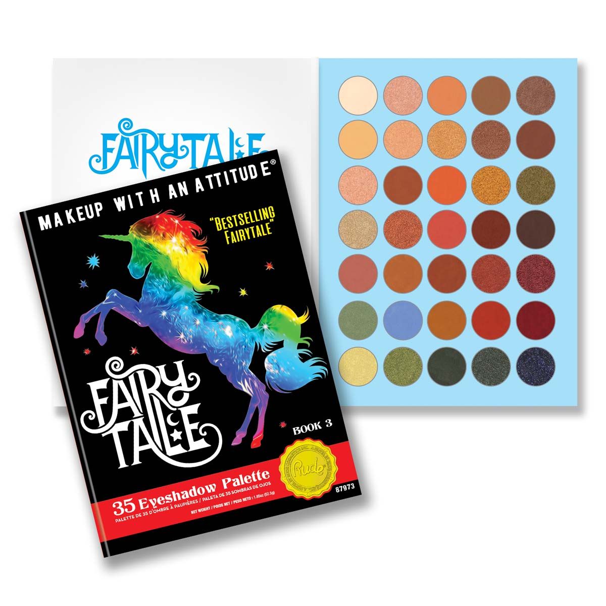 RUDE Fairy Tales 35 Eyeshadow Palette  Book 3D0102H2B5Vg