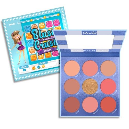 RUDE Blush crush 9 color Blush Palette  Level UpD0102H2BR4g