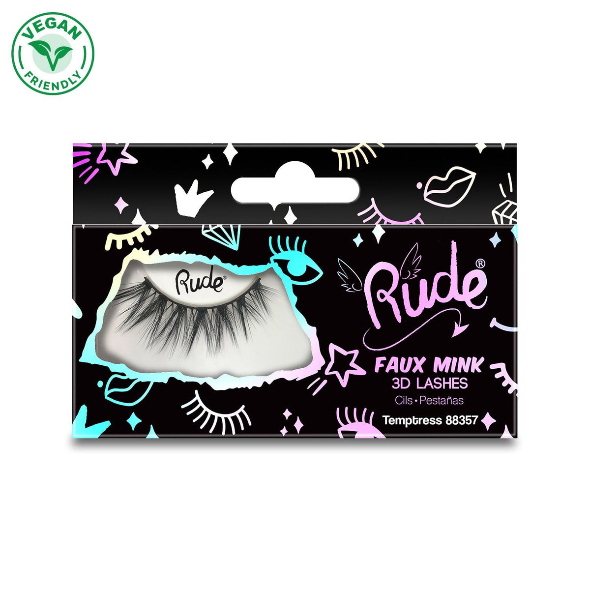 RUDE Essential Faux Mink 3D LashesD0102H2BRAA