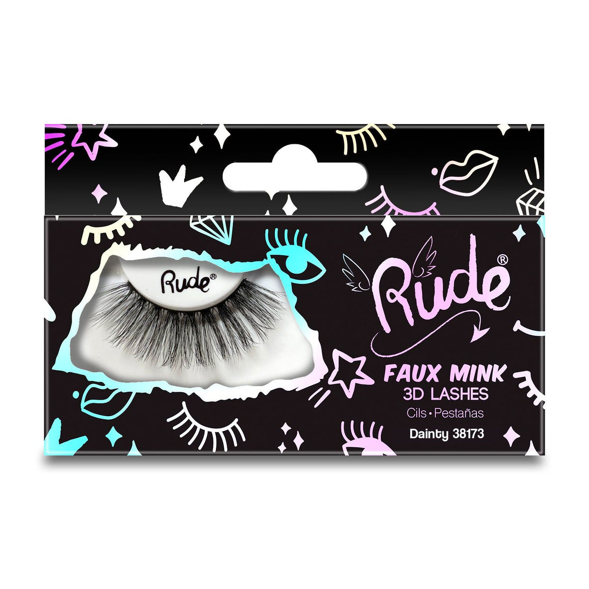 RUDE Essential Faux Mink 3D LashesD0102H2BRIg