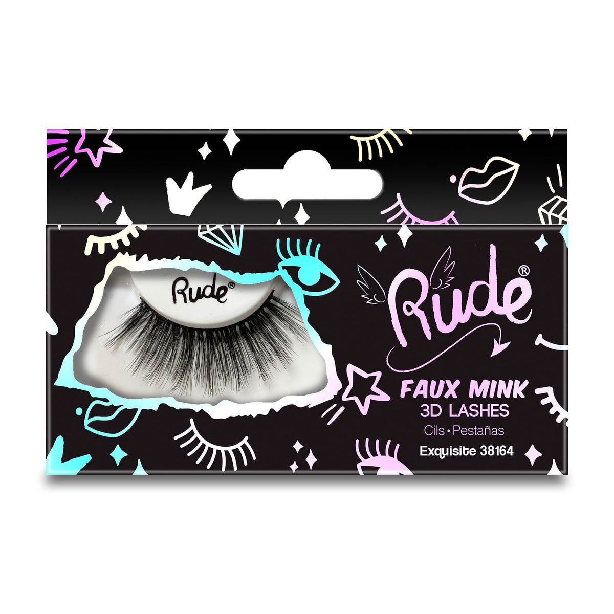 RUDE Essential Faux Mink 3D LashesD0102H2BRQW