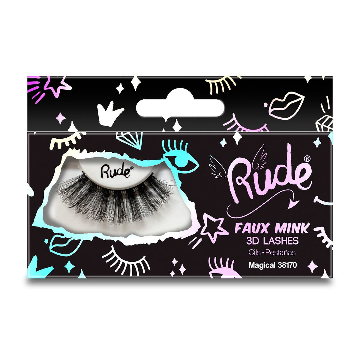 RUDE Essential Faux Mink 3D LashesD0102H2BRSU