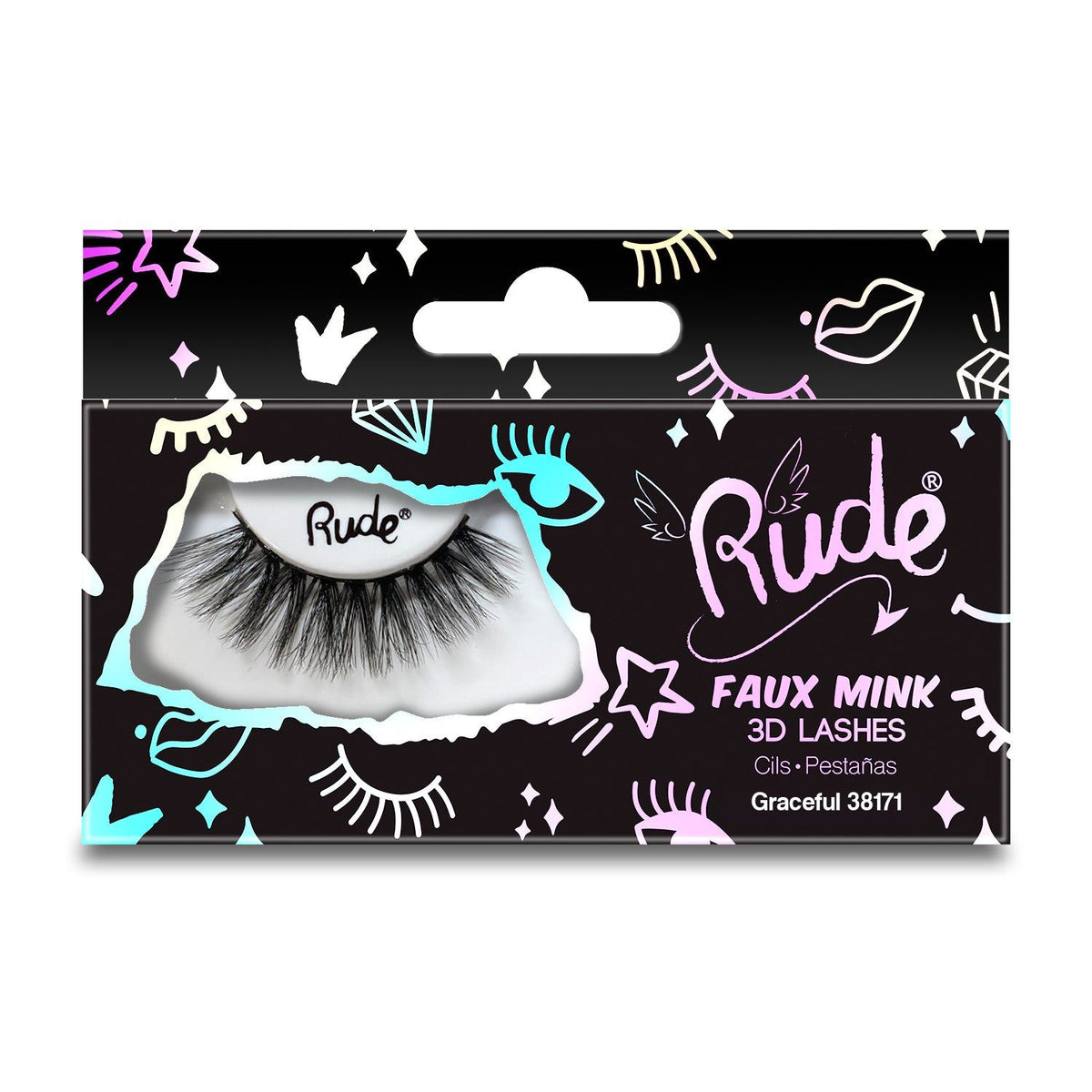 RUDE Essential Faux Mink 3D LashesD0102H2BRSY